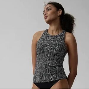 NWT Maldives Bra Cup Tankini in Rice Pearls Black, 34 B/C